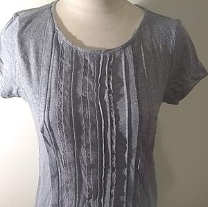 ❤️ Last Chance ❤️Ann Taylor Gray tunic with pleats